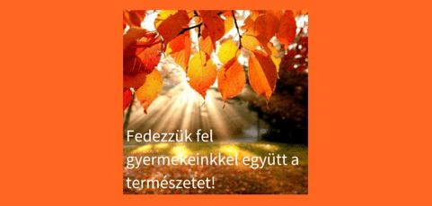 ,,Itt van az ősz, itt van újra’’ – Fedezzük fel gyermekeinkkel együtt a természetet!