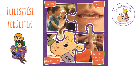 Fejlesztési területek: beszédfejlesztés, mozgás, gondolkodás, érzelmi-szociális képesség